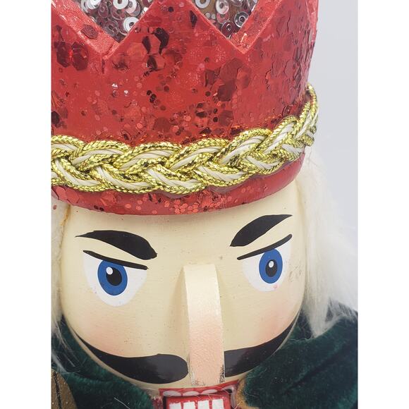 Nutcracker Set of 3 King With Cape, Drummer, Jeweled and Bedazzled Nutcrackers - Picture 10 of 15